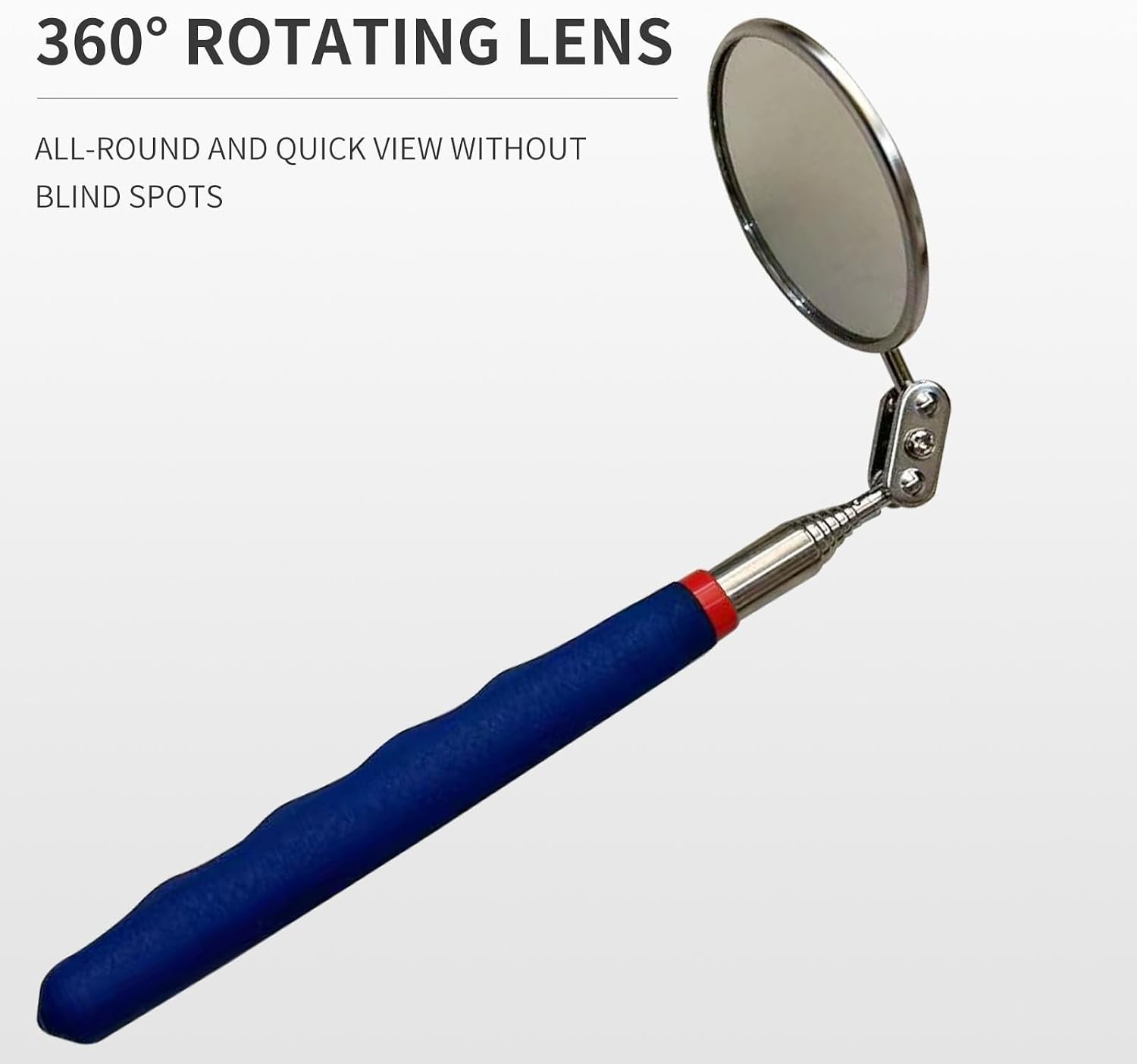 Telescoping Inspection Mirror mechanics Tool Set - 360 Swivel for Extra Viewing Dead Angle, Line of Sight Obstacle Area - Image 2