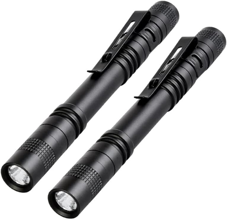 Pen Flashlight, 2 PCS Led Pen Light Flashlights with Clip