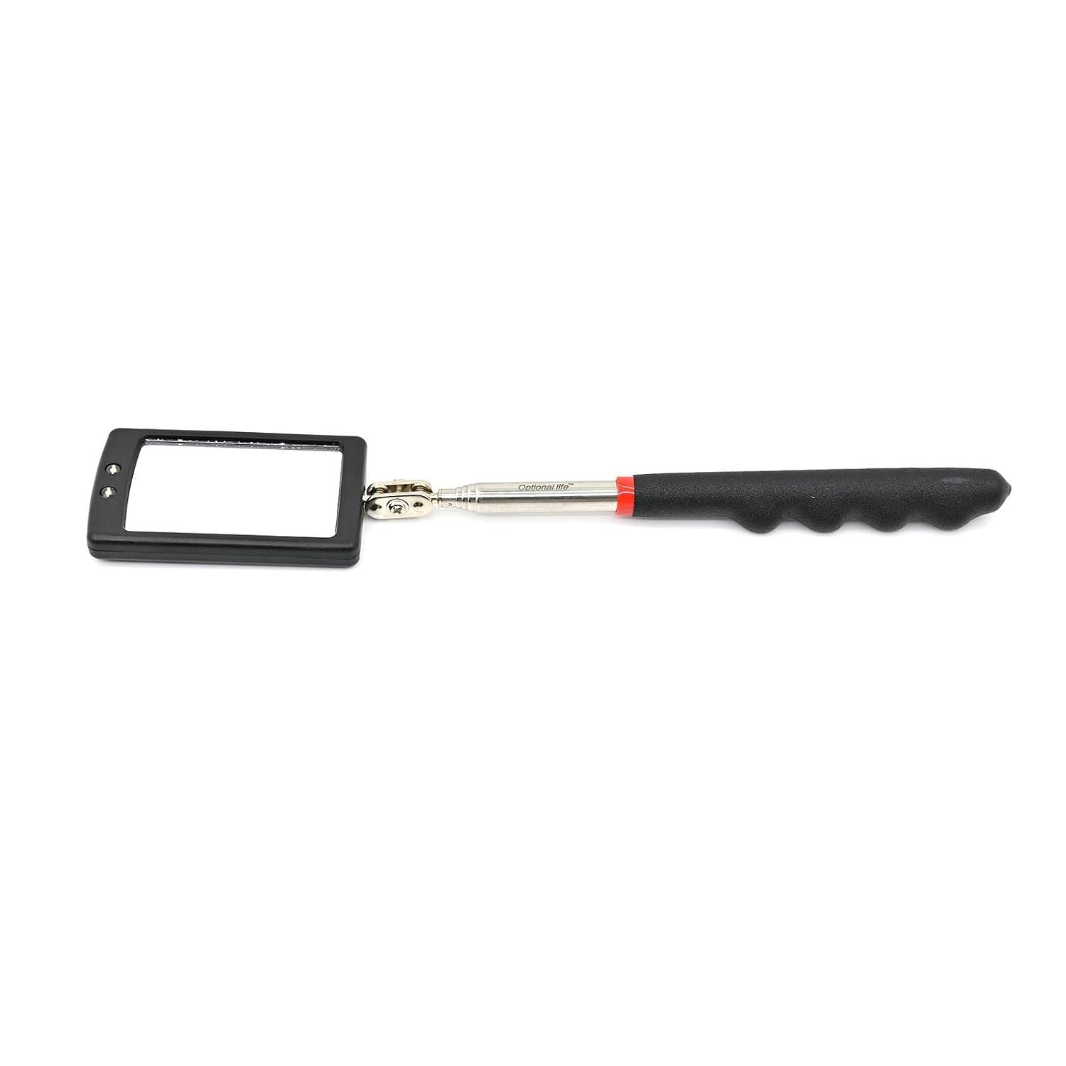 Telescoping LED Lighted Flexible Inspection Mirror 360 Swivel for Extra Viewing - Image 2
