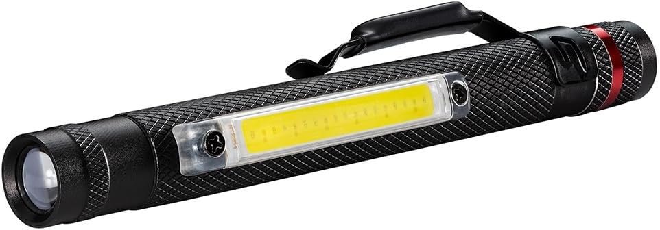 120 Lumen Alkaline Dual Power Magnetic LED Penlight with C.O.B. Area Light