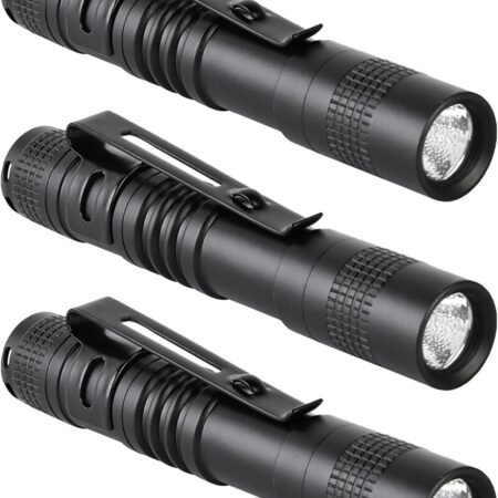 Mini Flashlight, Compact AAA Pen-Style Flashlight with Clip, Portable 500-Lumen Pocket Pen Light