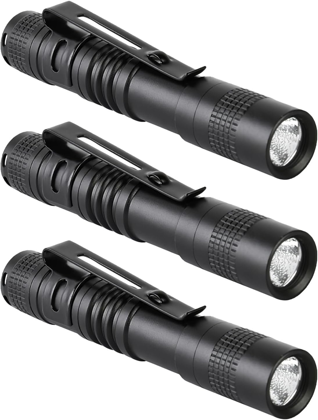 Mini Flashlight, Compact AAA Pen-Style Flashlight with Clip, Portable 500-Lumen Pocket Pen Light