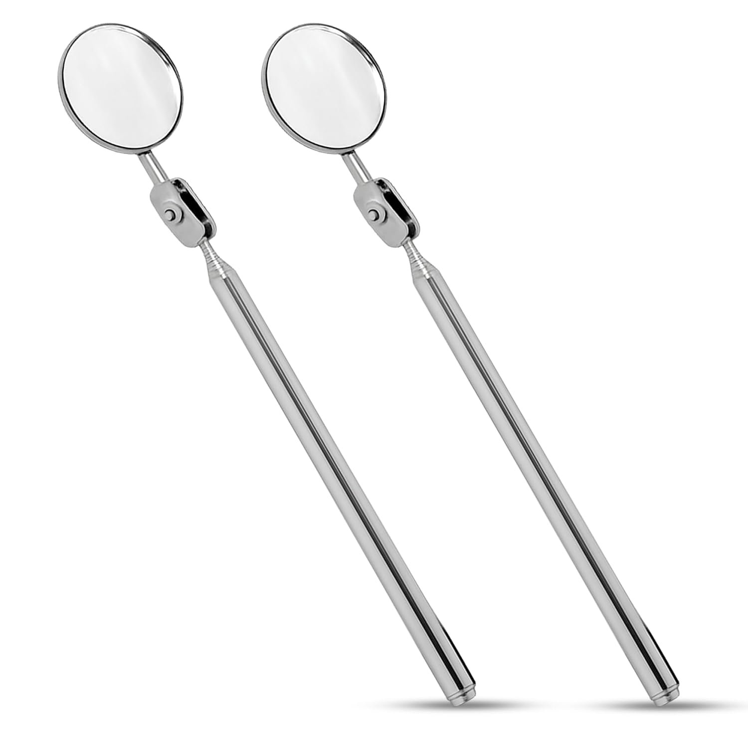 2-Pack Telescopic Insp Mirror 5-21" Swivel