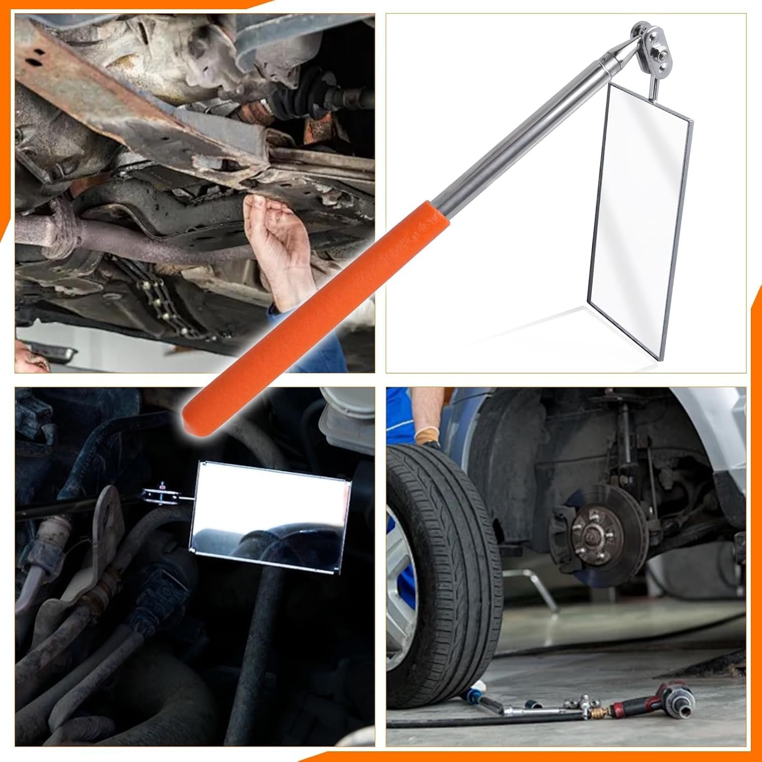 Telescoping Inspection Mirror, Up to 19.5" Long - Image 2