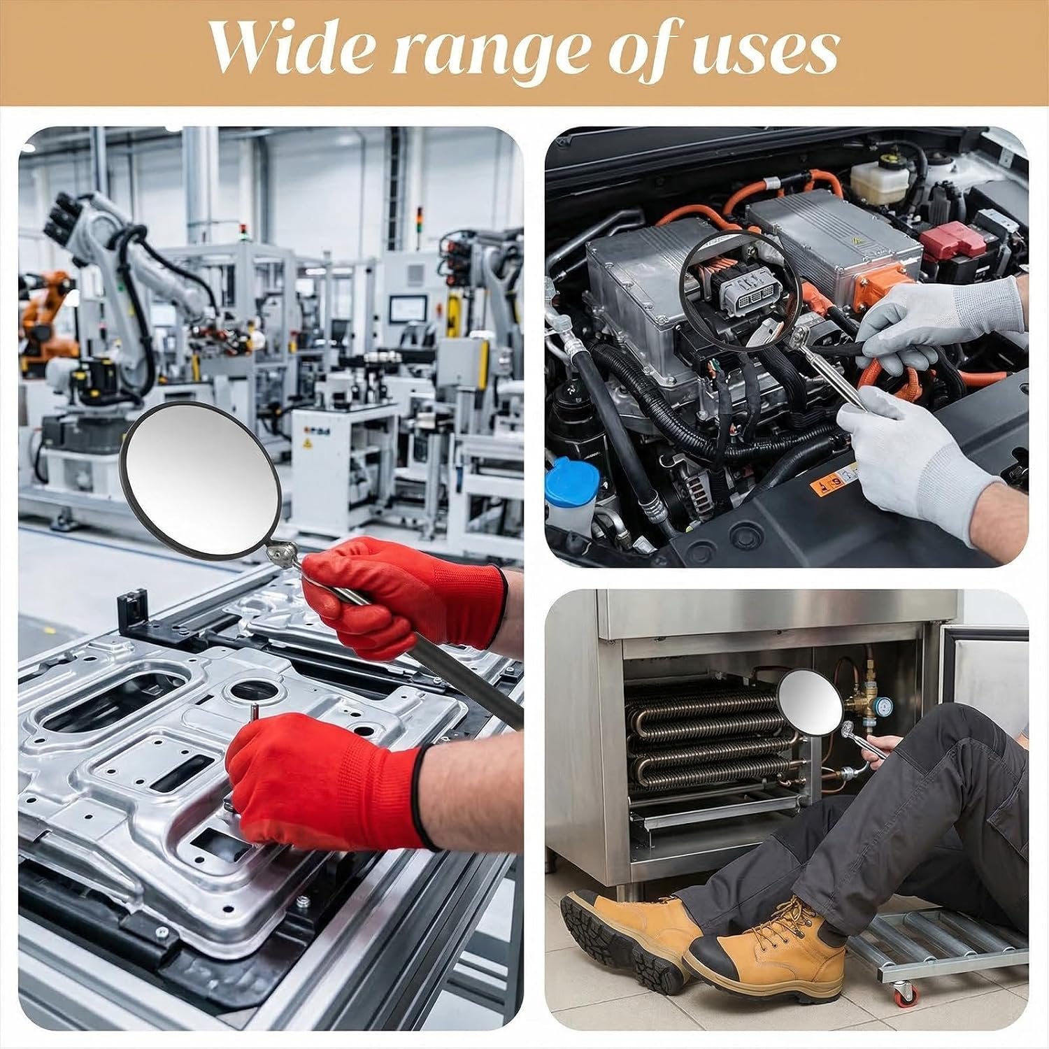 Telescoping Inspection Mirror, 360 Rotation Flexible Mirror On Stick - Image 2